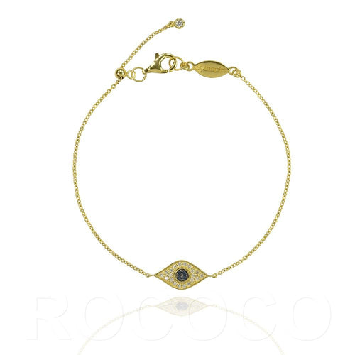 Gold Adjustable eye Bracelet - Inspirit Designs