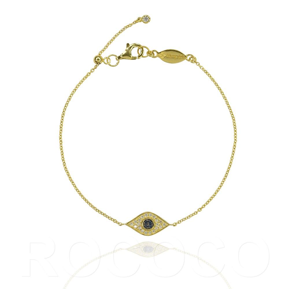 Gold Adjustable eye Bracelet - Inspirit Designs