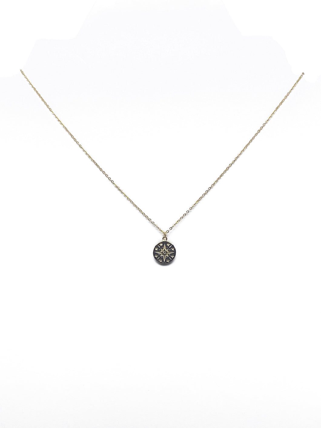 Gold Starburst disc Necklace - Inspirit Designs